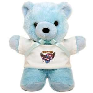  Teddy Bear Blue Proud To Be An American Bald Eagle and US 