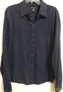 KENNETH COLE Pin Dot Cotton Knit Shirt M $98  