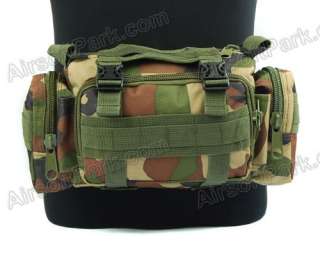 Molle Airsoft Utility Waist Shoulder Hand Bag Pouch Woodland  