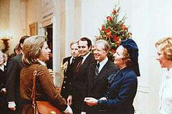 Carol Thatcher (far left) with her mother and US President Jimmy 