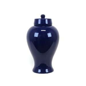 Urban Trends 21100 / 21101 Cobalt Blue Kelsey Ceramic Jar with Lid 