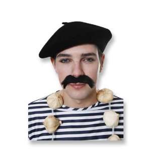  Mens Black French Beret Hat Fancy Dress Accessory. This 