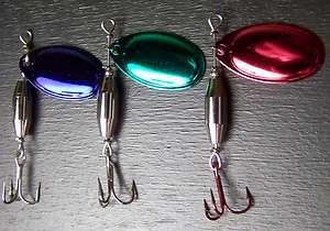 metallic red green and blue 1/8oz size 2 3 pack  