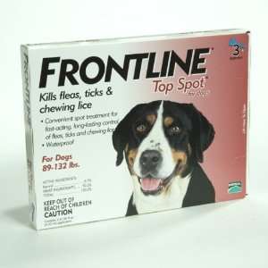  Frontline for Dogs 89 132 lbs, 3 pk (12.33 per dose) Pet 