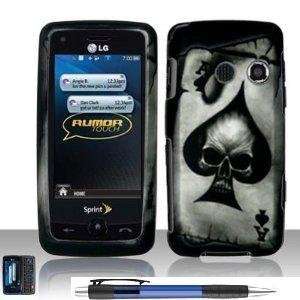 Ace of Spade Skull Design Protector Hard Cover Case for LG Rumor Touch 