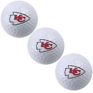  NFL McArthur Kansas City Chiefs 3 Pack of Team Logo Golf 