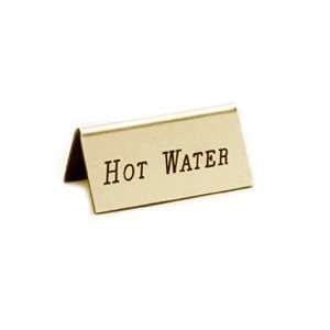  Cal Mil Hot Water 3x1 1/2 Gold Beverage Tent Sign 
