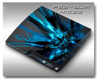 PS3 Slim Armored Skin Set   41033 Electric Blue Venom  