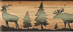 Moose   Bear  Pine Tree Sale $6 Wallpaper Border 59  