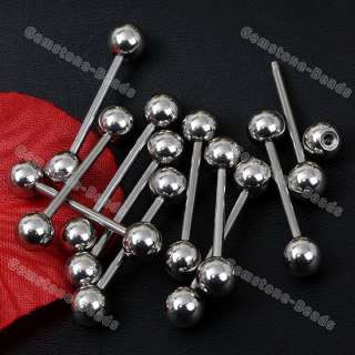    only 14 ga stainless steel tongue rings stud barbell 50pcs