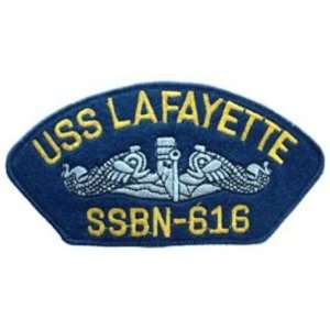   USS Lafayette SSBN 616 Hat Patch 2 3/4 x 5 1/4 Patio, Lawn & Garden
