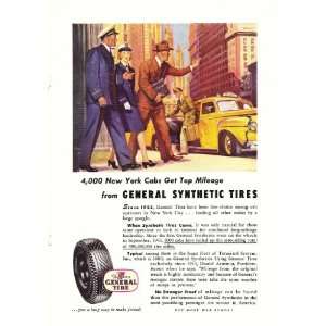   Tire Navy in New York Cabs Original Vintage Print Ad 