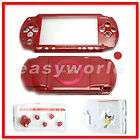 NEW Front+Back Faceplate+Butt​ons FOR Sony PSP 1000 RED