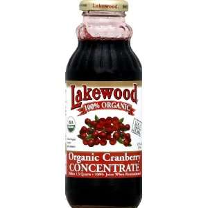 Lakewood Juice, Concentrate, Cranberry Organic 12.5 FO (Pack of 6 