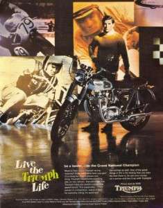 1968 Triumph Daytona 500 Motorcycle Original Color Ad  