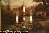  marble candelabra were electrified many years ago the black and green