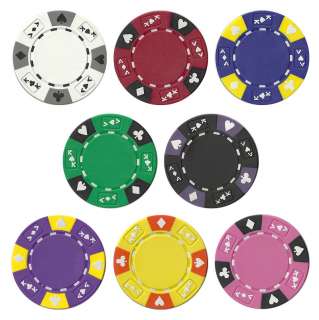 600 Ct Ace King Suited Poker Chip Set 14 Gram Chips  