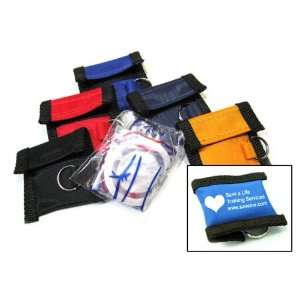  Resq aid® One way Check Valve CPR Shield, Pouch & Print 