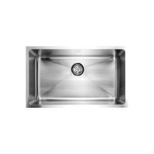  Fluid Undermount Single Bowl Stainless Steel Kitchen Sink 
