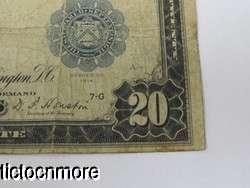 US 1914 $20 DOLLAR LARGE FEDERAL RESERVE NOTE CLEVELAND LARGE 7 G 