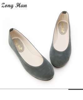 Womens Loafer Soft Comfy Ballet Flat Shoes in Black / Gray Color 