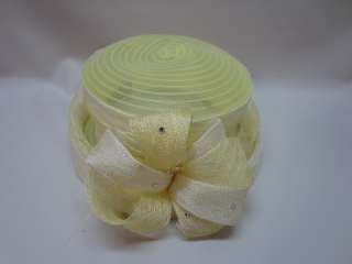 Mr. His Classic Hat Yellow Pleated w/ Bow Sheer  