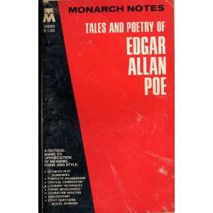  Allen [i.e Allan] Poe (Monarch notes) David Madison Rogers Books