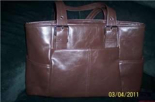  Cole Reaction Dark Brown Large Handbag Purse Tote Bag Briefcase  