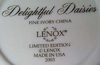 LTD ED Lenox DELIGHTFUL DAISIES Fine Ivory China VASE  