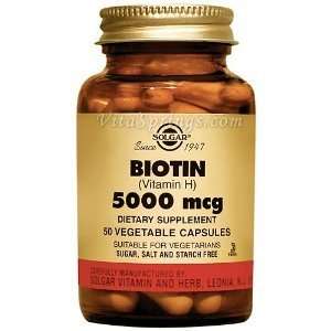  Biotin 5000mcg 50 VCaps 3 Pack