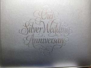 Lovely Silver Anniversary Guest Book 25 Years NIB  