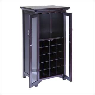 SOLID WOOD Wine Rack, Wine Cabinet w/ Glass Door  