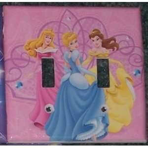  Disney Princess Cinderella Aurora Belle Double Switchplate 