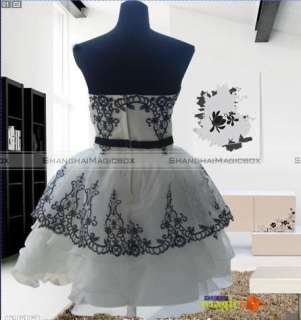 Women Fashion Party Banquet Wedding Formal Yarn Embroidery Skirt Dress 