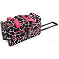 Rockland Giraffe/Pink 22 inch Carry On Rolling Duffel Bag