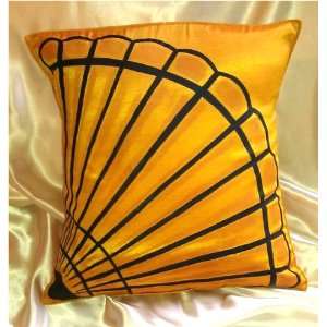Gold Sea Shell Decorative Pillow 