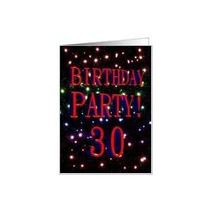  30th Birthday party invitation with fireworks Card Toys & Games