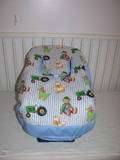 NEW CAR SEAT CARRIER COVER M/W JOHN DEERE TEDDY FABRIC  
