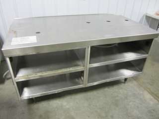 66 Work Table Stainless Steel w/ Shelves & Electric  