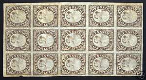 US Local Carrier Pomeroys Rare Huge Block of 15 Stamps  
