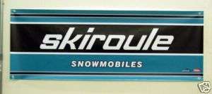 Vintage Skiroule Mint Snowmobile Banner  