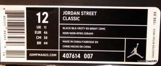 Nike Jordan Street Classic Black Red Carmac 407614 007 NIB Mens Sz 8 