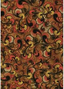 HARLEE MOD SWIRLS AUTUMN COLORS~ Cotton Quilt Fabric  