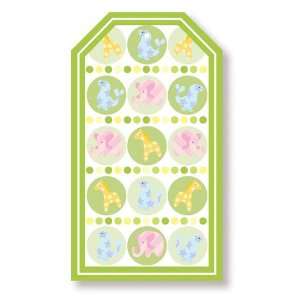   Invitations   Baby Animals Silhouette on Lime Tag Social Invitation
