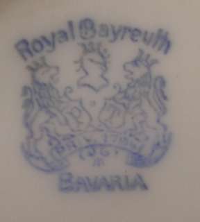 ROYAL BAYREUTH china COACHMAN Milk Pitcher Blue Mark  