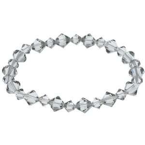  Crystale Black Swarovski Crystal Stretch Bracelet Jewelry