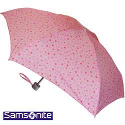 Samsonite Pink Polka Dot Umbrella / Rain Hat Sets (Pack of 2 
