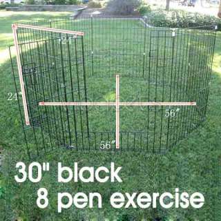 30 Black Exercise 8 Play Dog Pen Fence Dog Crate pet  