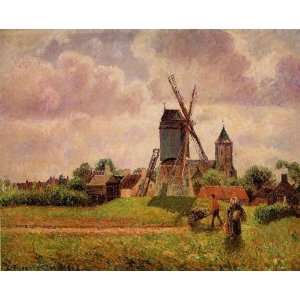  Oil Painting The Knocke Windmill, Belgium Camille 