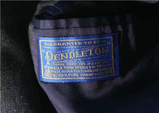 Rockabilly Western Dark Blue Tweed PENDLETON Coat 46  